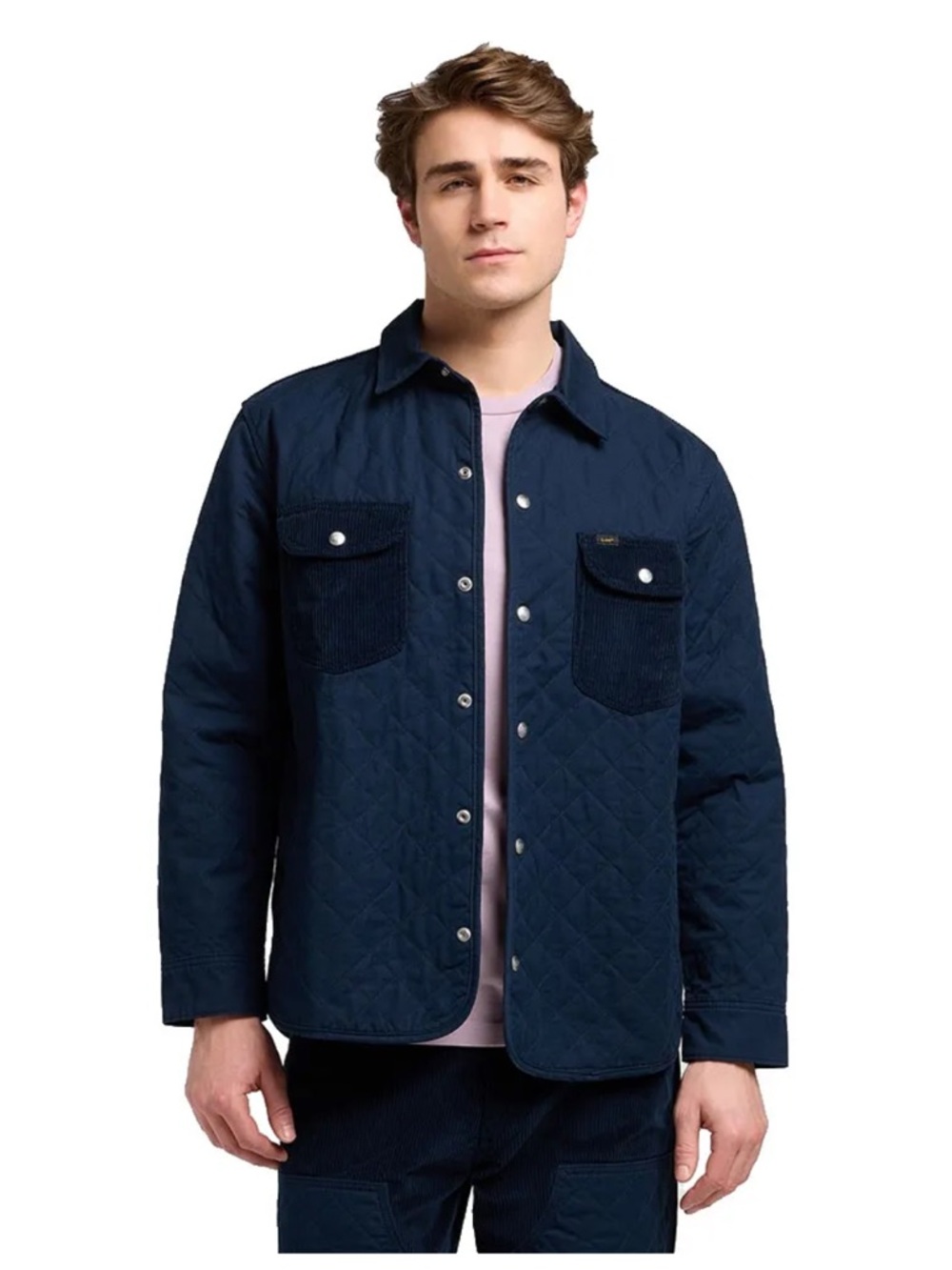 Lee Mixed Media Quilted Overshirt